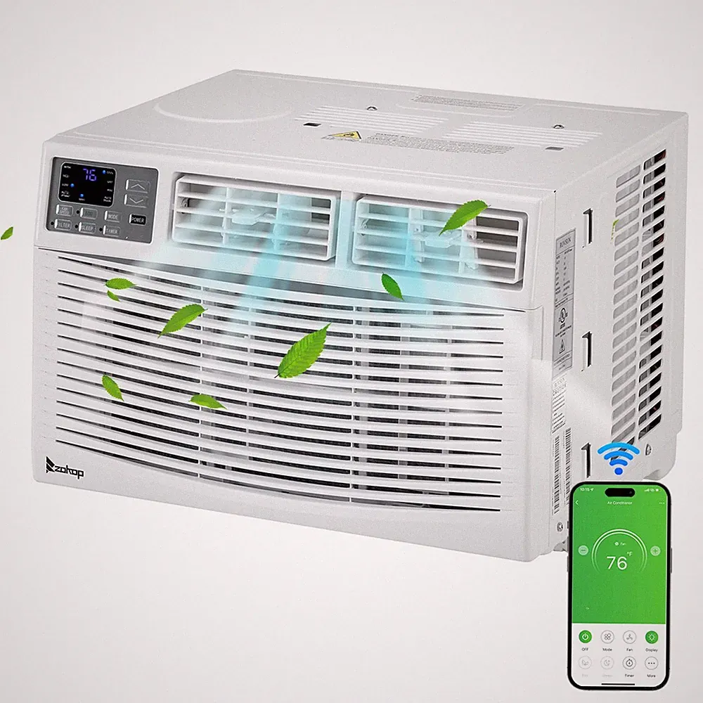 12,000 Window Air Conditioner, 550 Sq.Ft. for Bedroom, Den, Living Room WIfi