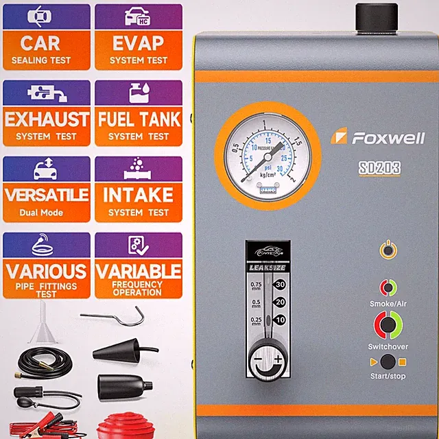 12V Automotive Smoke Machine Built-in Air Pump EVAP Vacuum Leak Detector