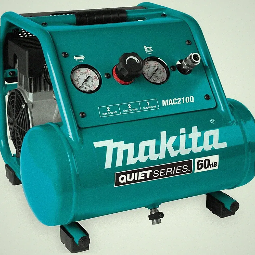 Makita MAC210Q Quiet Series Air Compressor 1 HP 2 Gallon Oil Free Electric