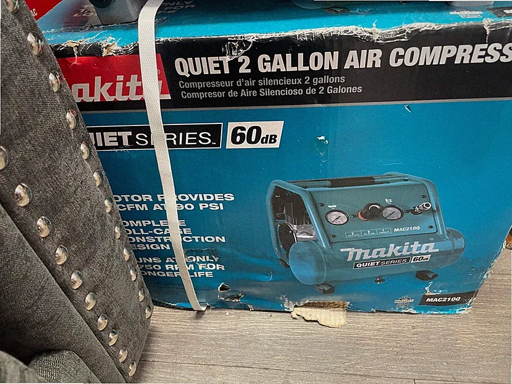 Makita Quiet Series 1 HP 2 Gallon Oil‑Free Electric Air Compressor