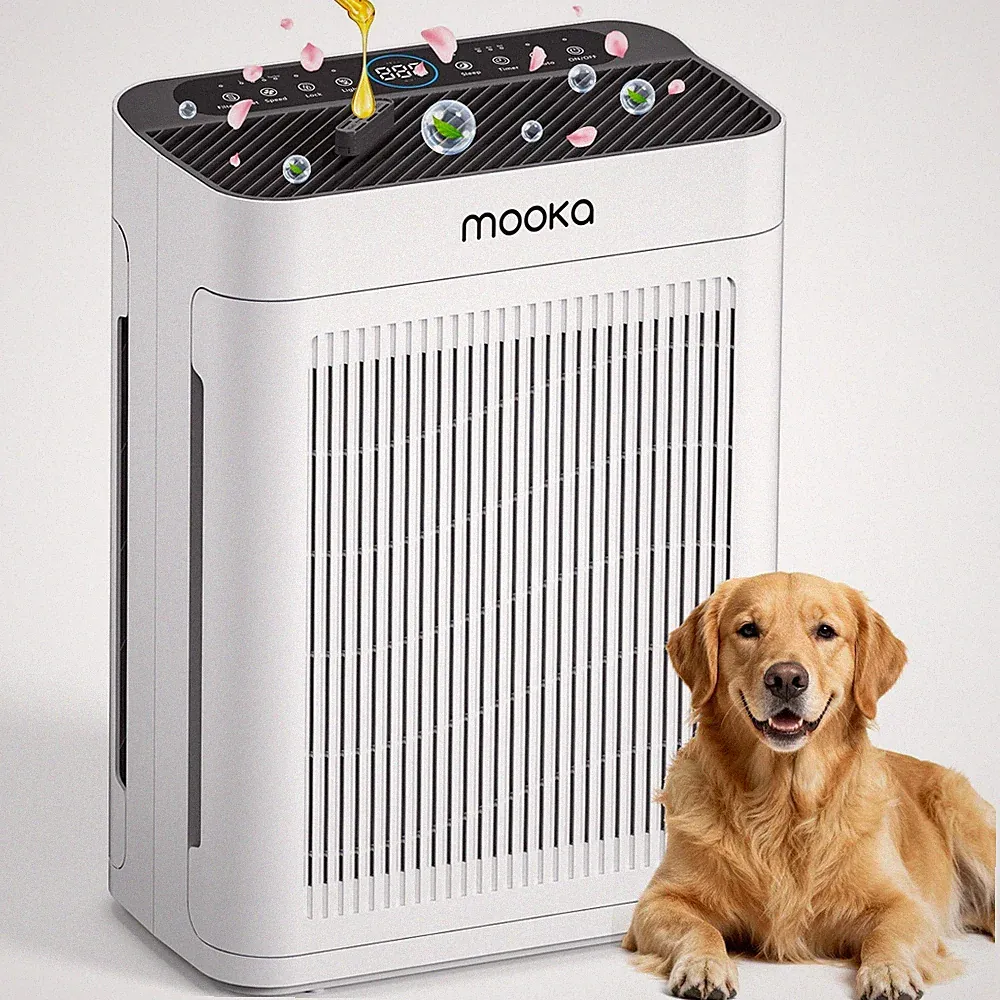 MOOKA Air Purifiers for Large Room Up To 2200ft² H13 True HEPA Filter Air Clean