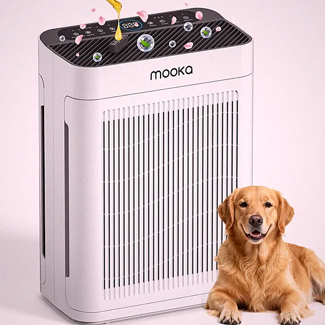MOOKA Home Air Purifier Large Room Air Filters for Allergies Smoke Pet Odor Dust