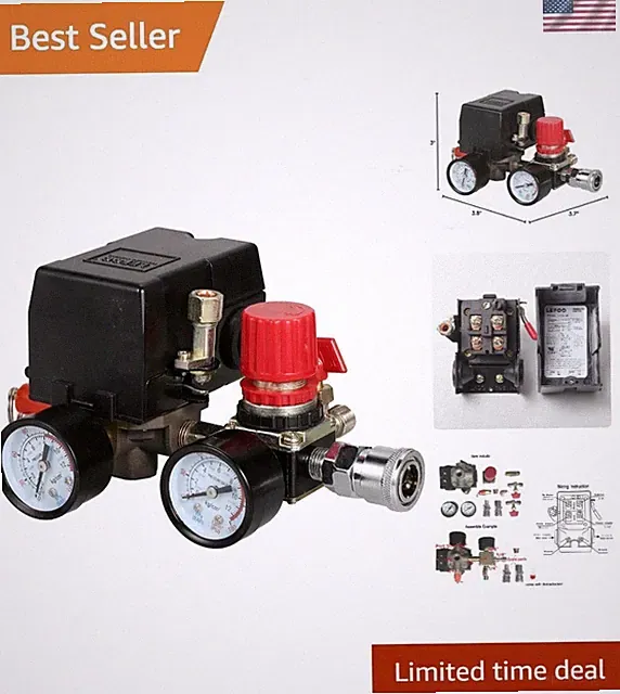 Pressure Switch Manifold Regulator Gauges Air Compressor Pressure Switch Cont...
