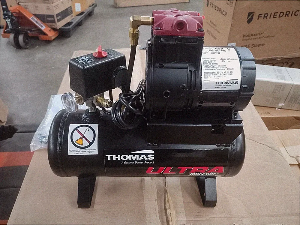 Thomas T-617 HDN Air Compressor, 2 Gal, 0.5 Hp, 115V, 100 Psi