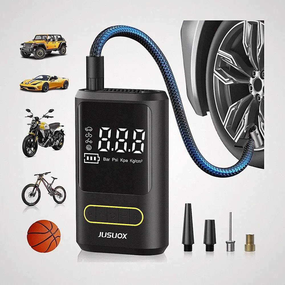 Tire Inflator Portable Air Compressor, Electric Bike Pump with Digi... Fast Ship